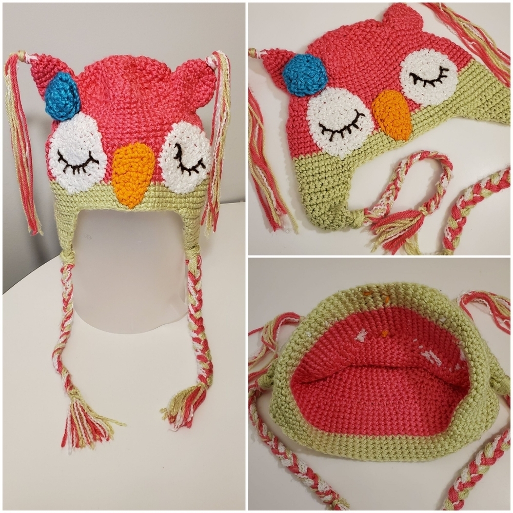 ADORABLE Handmade Kid's Owl Beanie